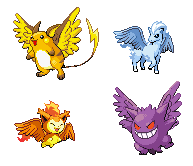 Legendary Winged Beasts: Winged Thunder Rat, Winged Ice Pony, Winged Fire Kitten and Winged Ghost Whatever. It was just really fun making these, so I 