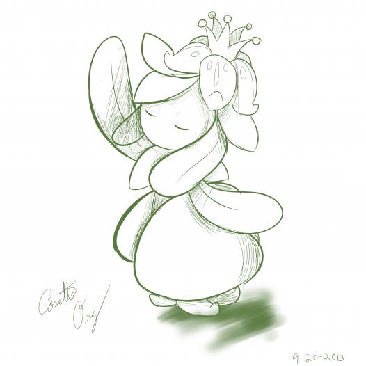 Lilligant sketch I did. It's one of my favorite Pokemon, and one of the strongest in my Black team.