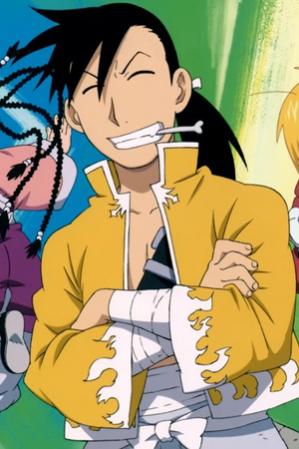 Ling Yao
Anime: Fullmetal Alchemist Brotherhood
Appears: Episode 15 
Ling is a lazy, annoying, and not to mention a not reasonable and that's why I lo