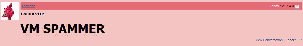 Logiedan: quite the VM spammer