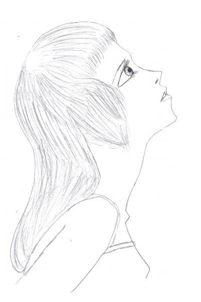 looking up at the sky