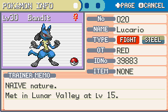 Lucario Info