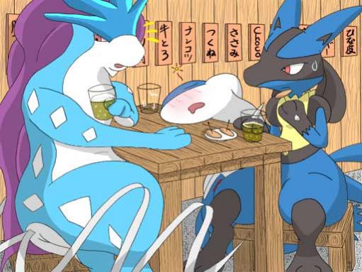 Lucario, Latios and Suicune