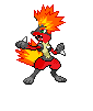 Lucarion, a sort of fire lucario. I've seen these before but they were just red so I made this one