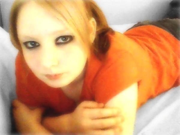 lying down orange color shot
