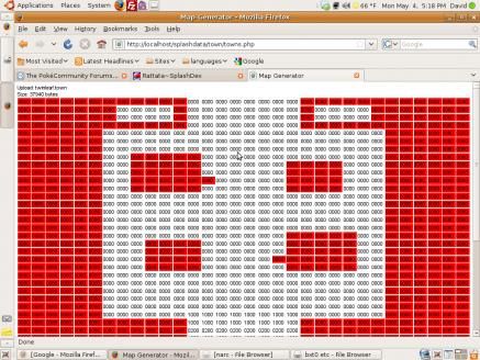 map generator
this is twinleaf town
it only shows movement permissions at this point (you can't step on the red spots)