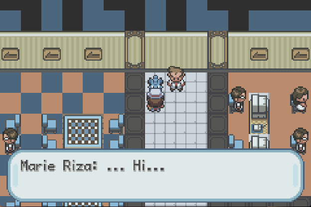Marie Riza is an apprentice at the Genki Headquarters in the starting town, Iyotono. She's very shy.
