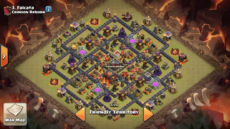 Maxed TH10 base.  Just...not the walls and heroes.