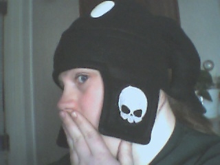 Me in an OMG hat I stole from my friend. (It's a Gaia thing)
