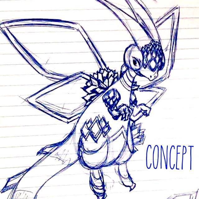 Mega Flygon concept art