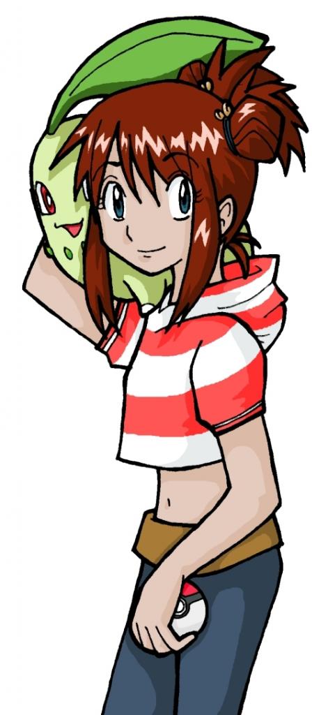 Melody and Chikorita, from my fanfic.