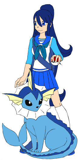 Mizu is a girl in the Pokemon Type Acadamy, a school that divides students based on a single type they like the most. Mizu is in the Water Dorm, and h
