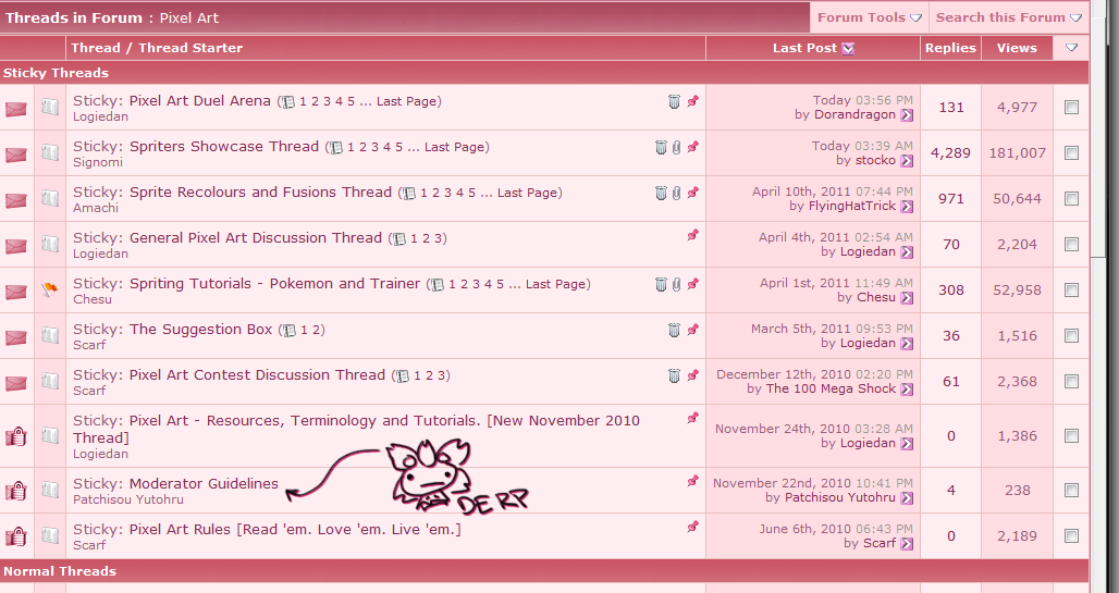 Mod Rules in Pixel Art? ...oops