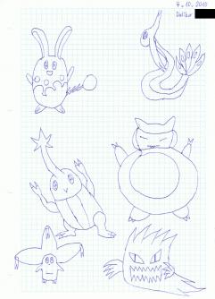 Monday, 4th October 2010 (Picture 3) --> Me and my school friend decided to make a competition/challenge. I said a name of a pokemon and then we start