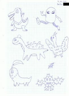 Monday, 4th October 2010 (Picture 4) --> Me and my school friend decided to make a competition/challenge. I said a name of a pokemon and then we start