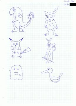 Monday, 4th October 2010 (Picture 5) --> Me and my school friend decided to make a competition/challenge. I said a name of a pokemon and then we start