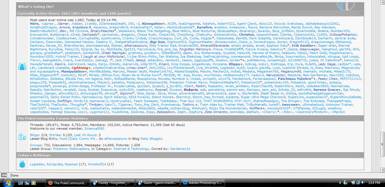 Most User Online and it only kept getting bigger after that. .-.

July 27th 2010

Edit: Sorry for the low quality, but good news later this day we cro