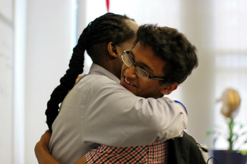 My favorite teacher and I on the last day of school. ;;