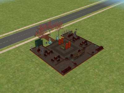 My first house on the Sims made 90% with custom content/back