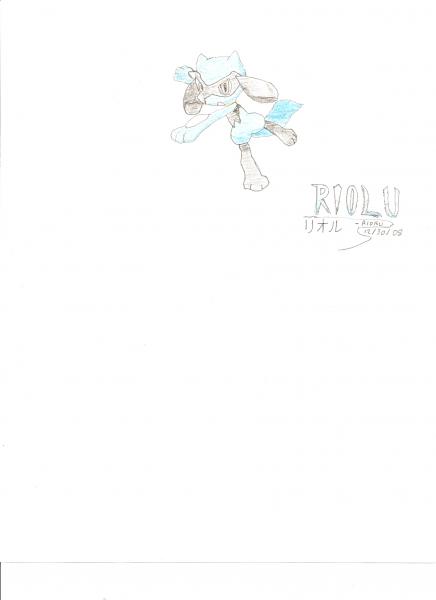 My first Riolu Drawing.