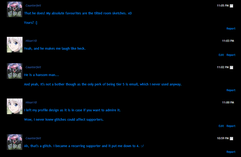 My old 2012 convo with Counterfeit... oh god I surely was the cray-cray derp back in the day