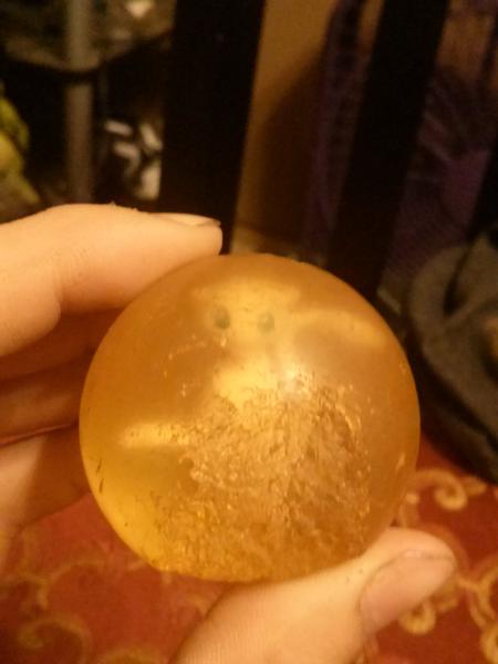 My slightly damaged Mew ball.