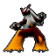 My starter in pokemon ruby: Blaziking, attacks: Blaze kick, mega kick, Fire punch, and, Aerial ace
