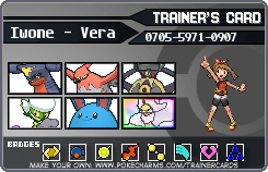 My trainer card for my Pokémon Alpha Sapphire  version, with my team and my friend code.