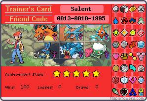 My trainer card