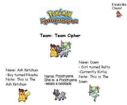 Mystery Dungeon Rescue team