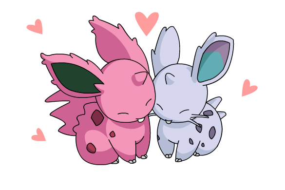 nido the nidoran (M) & rina the nidoran (F) 
*pokemon leafgreen*