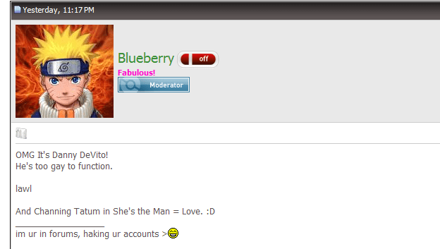 Noob Blueberry.
I loved April's Fools XD