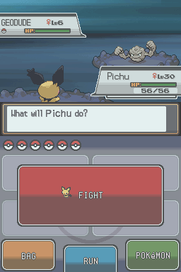 Notched-Ear Pichu battle.