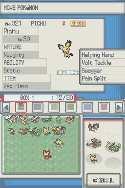 Notched-Ear Pichu in box.