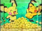 Notched Ear Pichu with Pikachu-Colored Pichu eating Sitrus Berries...or atleast i think they're Sitrus Berries...