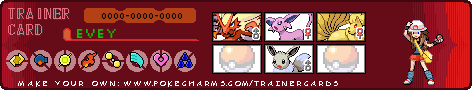 Official Trainer Card for Pokemon Trainer Evey