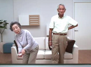 Old people playing wii 2