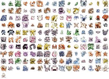 oldest pokemon sprites LOOK AT MEW YUCK! lol