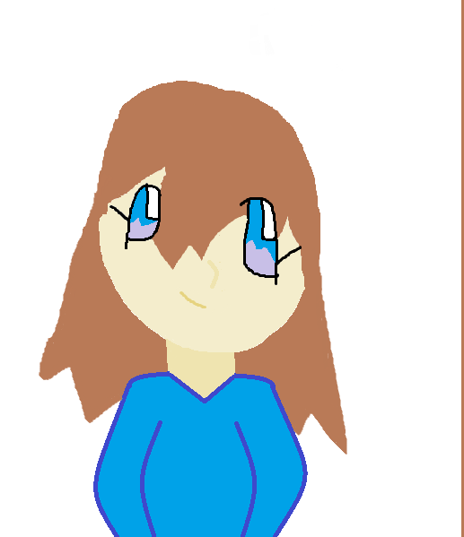 One of my character drawings from Windows Paint. I like making new characters in Paint, but most of them fail badly.
Her name is Opal, by the way.