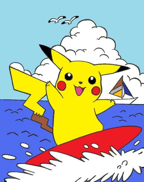 One of my favorites, Surfing Pikachu!