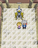 Ooo, The Hall of Origin... Posing for a picture with Arceus!