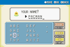 Pacmon write name
