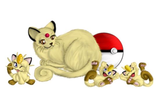 Persian Mama & Meowth Kittens

First ever Pokemon painting