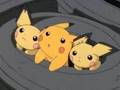 Pikachu and the pichu brothers. This is a very cute picture!