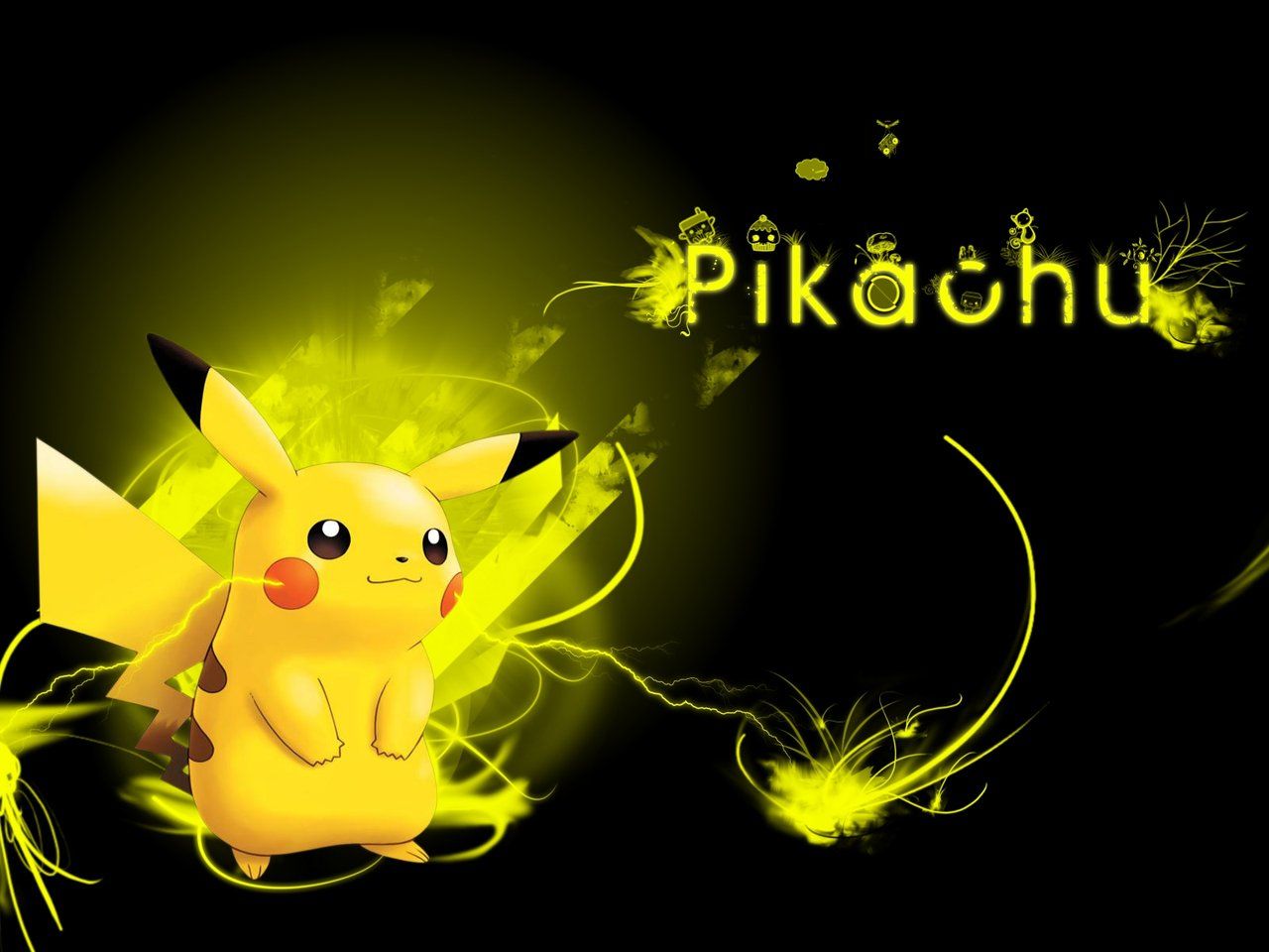 Pikachu background sparkling
