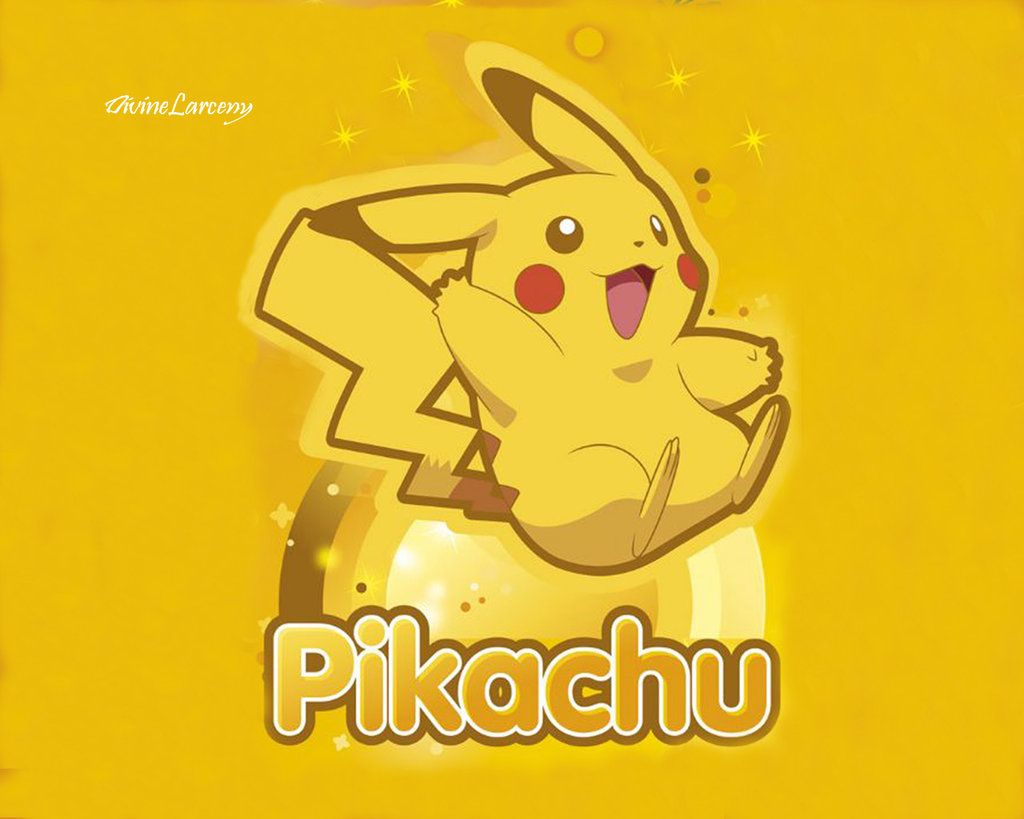 Pikachu background yellow leap