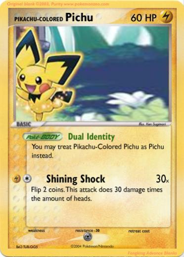 pikachu colored pichu