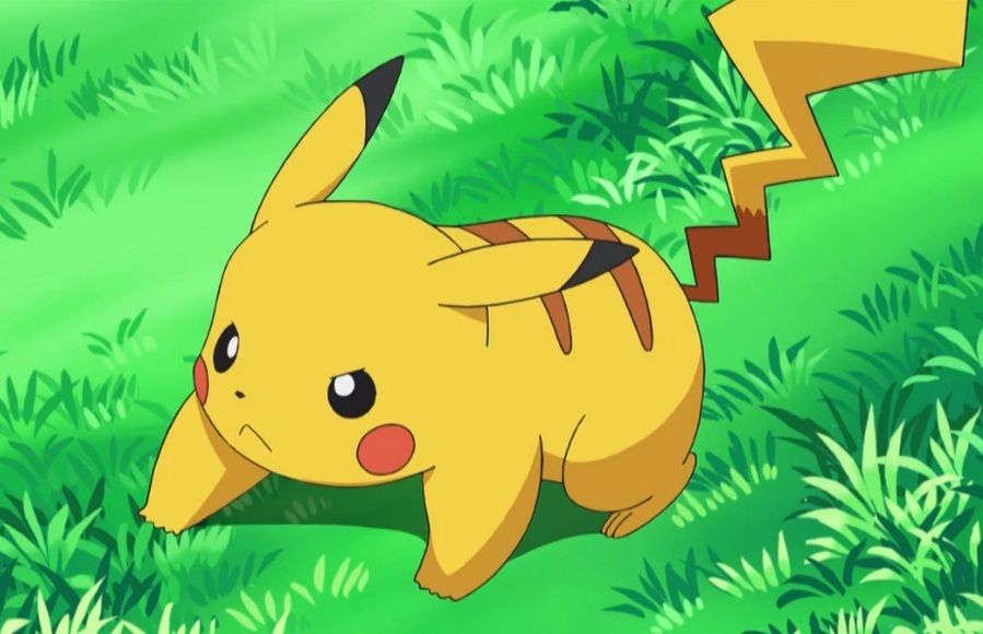 Pikachu determined in grass