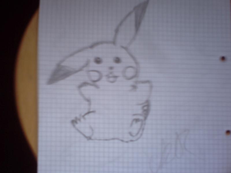 Pikachu drawn by me.