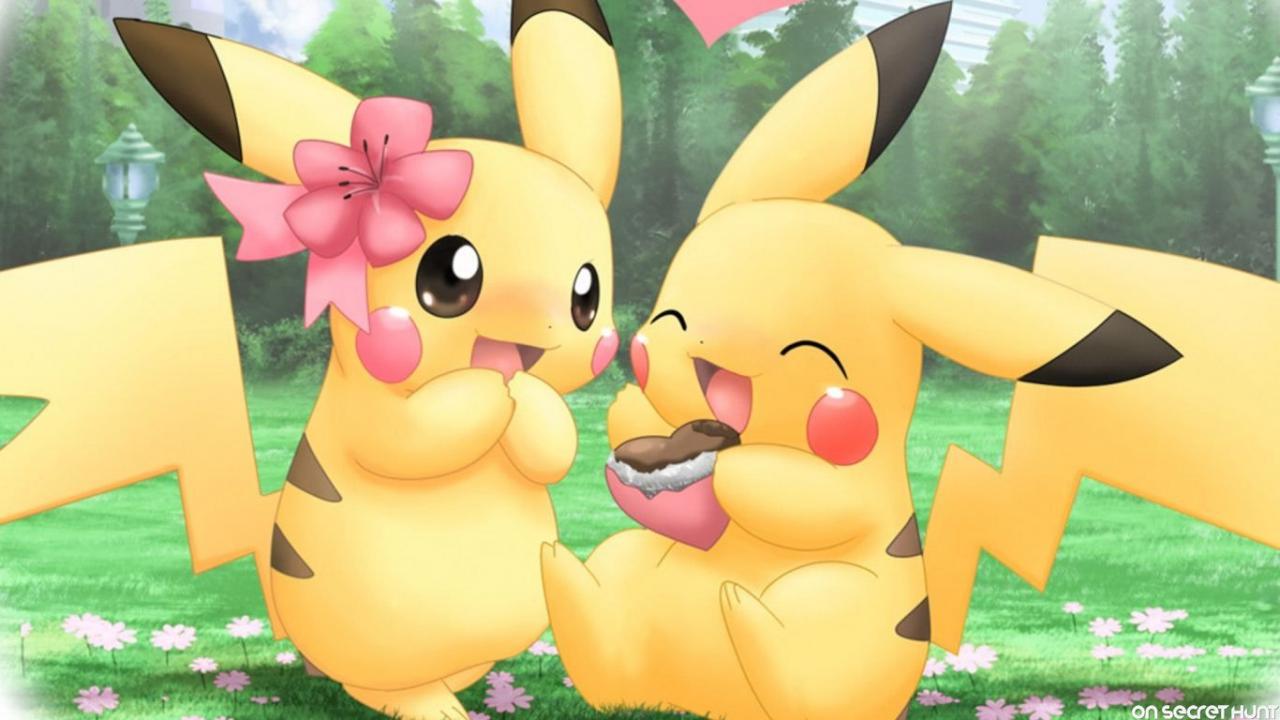Pikachu & female Pikachu
